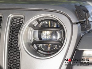 Jeep Wrangler JL Elite Euro Guard Kit w/ Headlight - Black